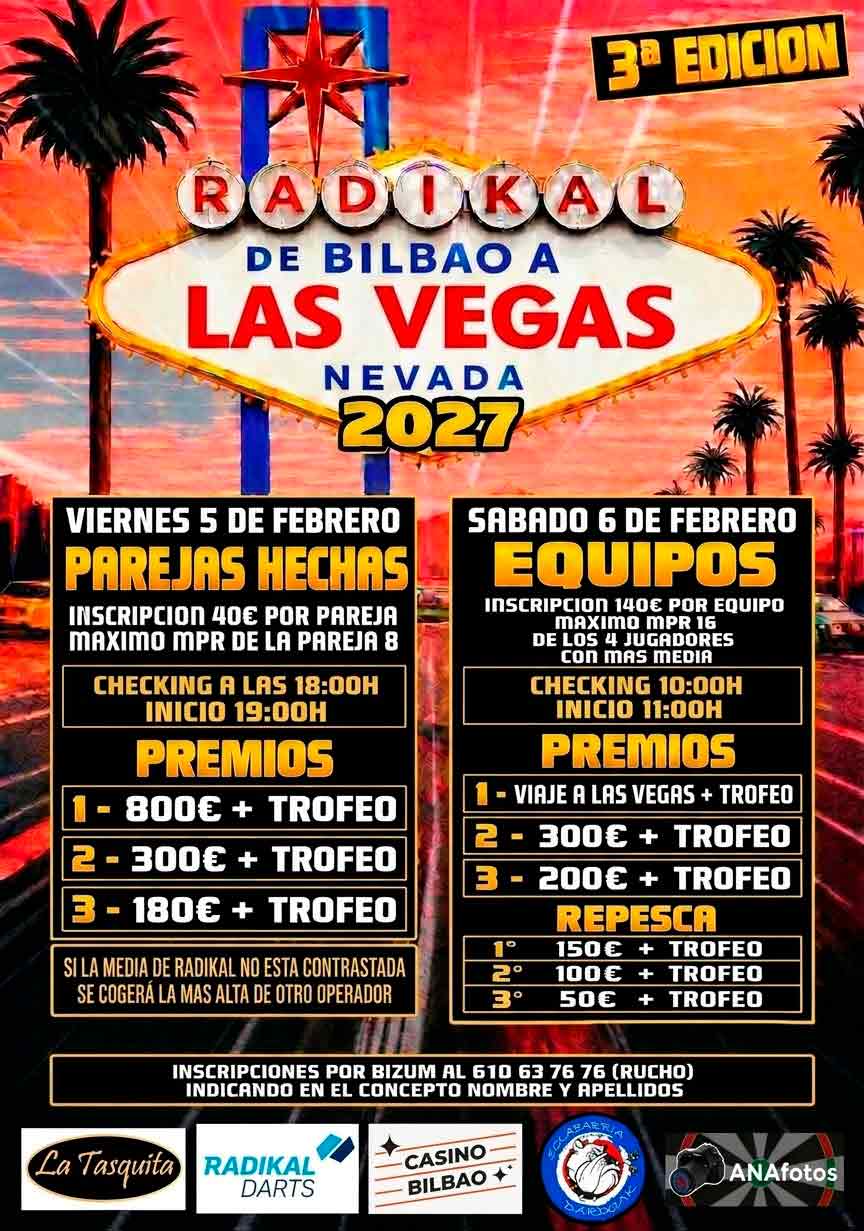 III De BILBAO a LAS VEGAS - Solabarria Dardoak - 5 y 6 de Febrero 2027
